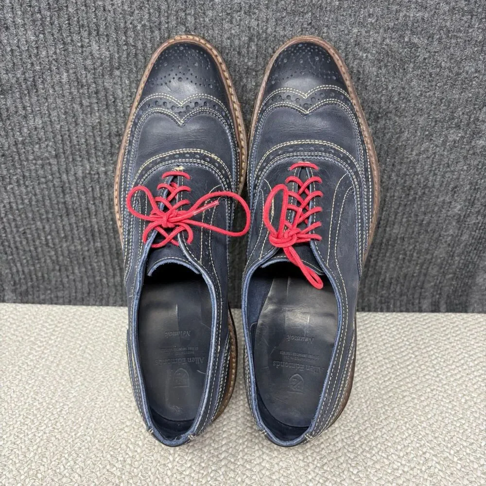 Allen Edmonds Neumok Wingtip Oxford Dress Shoes Blue Leather Mens 11 D